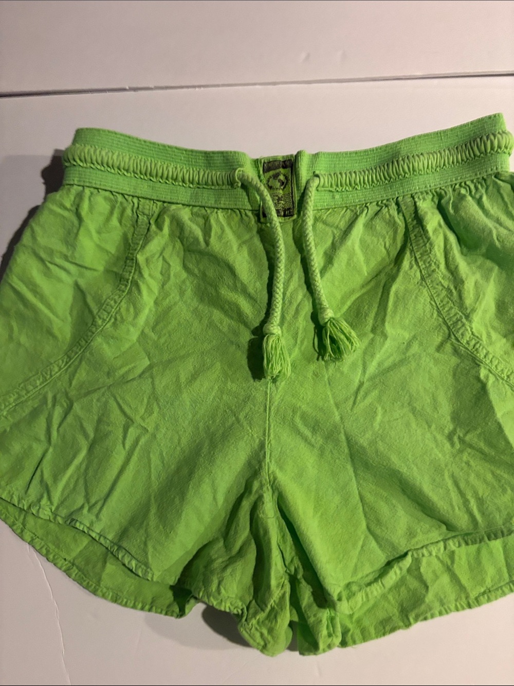 Vintage OP Ocean Pacific Shorts L Lime Green 90s Surf Y2K Made USA